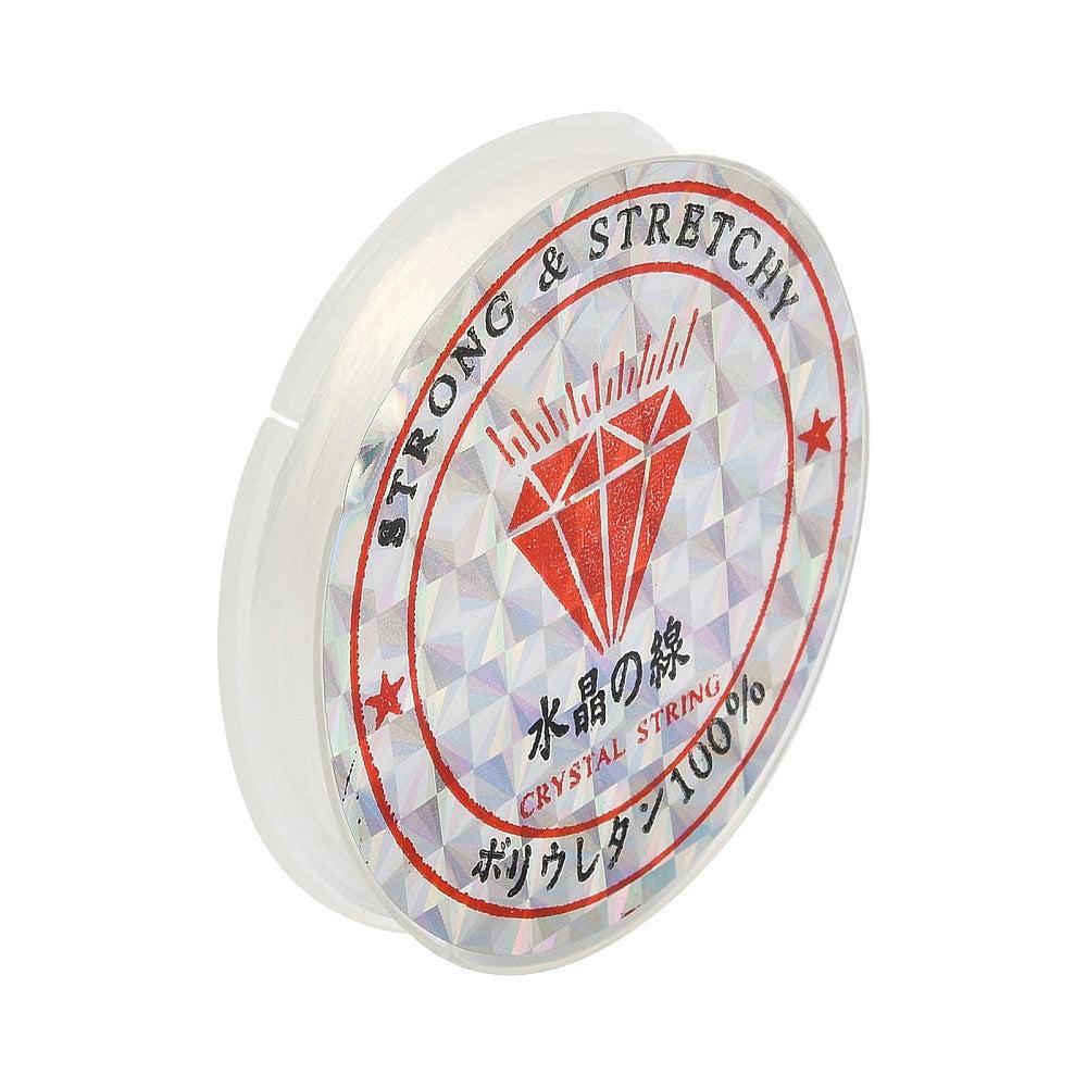 Elastisch Transparant Nylon Plat Wit 0.8mm - 10 meter-Koord-Kraaltjes van Renate