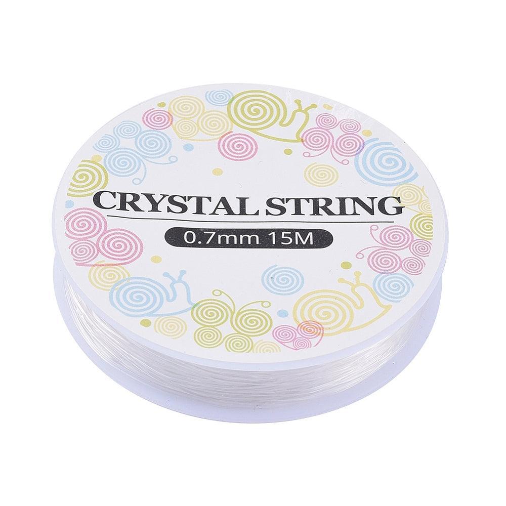 Elastisch transparant nylon 0.7mm - 12 meter-Koord-Kraaltjes van Renate