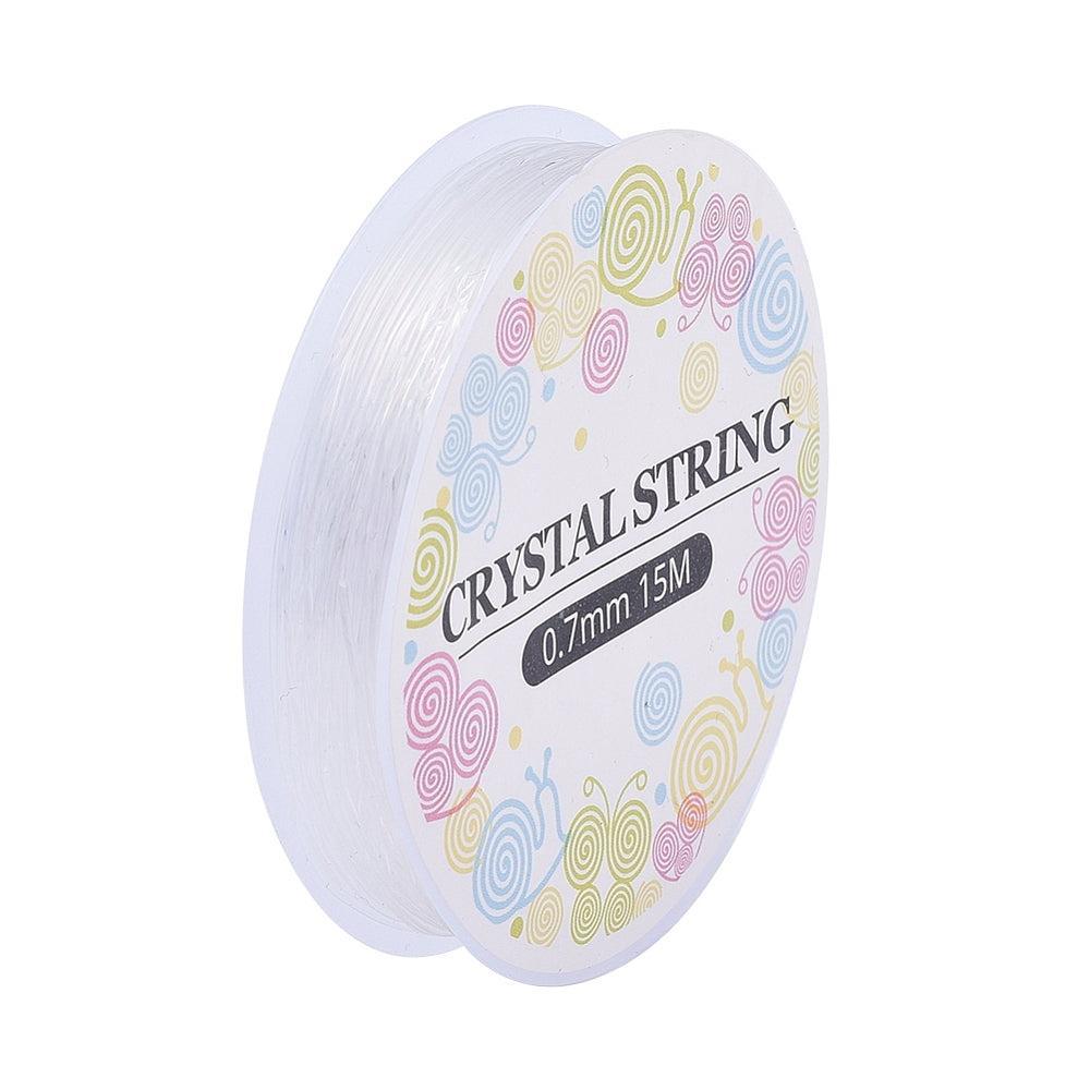 Elastisch transparant nylon 0.7mm - 12 meter-Koord-Kraaltjes van Renate