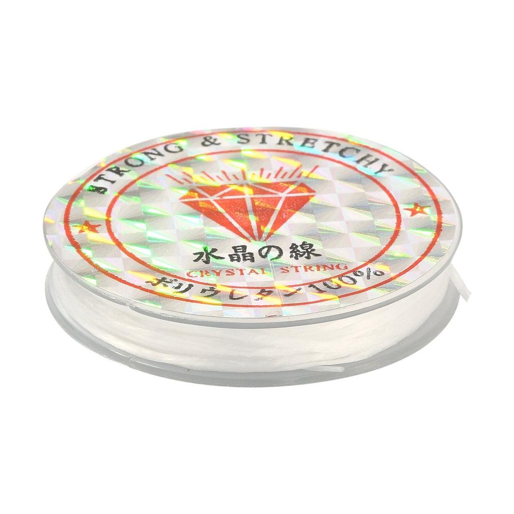 Elastisch transparant nylon plat wit 0.6mm - 10 meter-koord-Kraaltjes van Renate