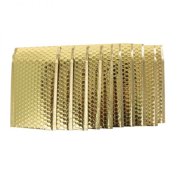 Envelop met bubbeltjesplastic goud 25x15cm-Kraaltjes van Renate
