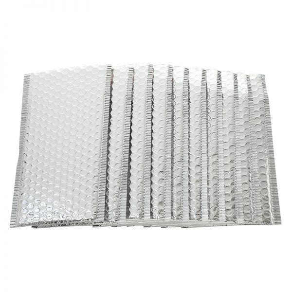 Envelop met bubbeltjesplastic zilver 25x15cm-Kraaltjes van Renate