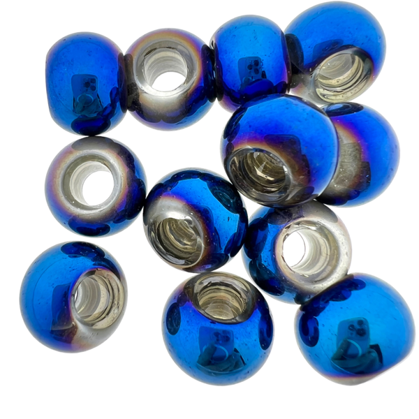 Europese Glaskraal AB Deep Sky Blue (ø5mm gat) 15mm-Kralen-Kraaltjes van Renate