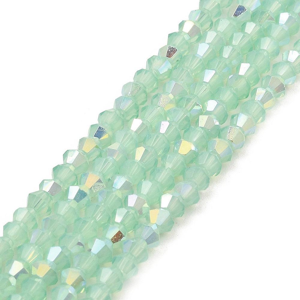 Facet AB color aquamarine 4,5x4mm- per 85 stuks-Kralen-Kraaltjes van Renate