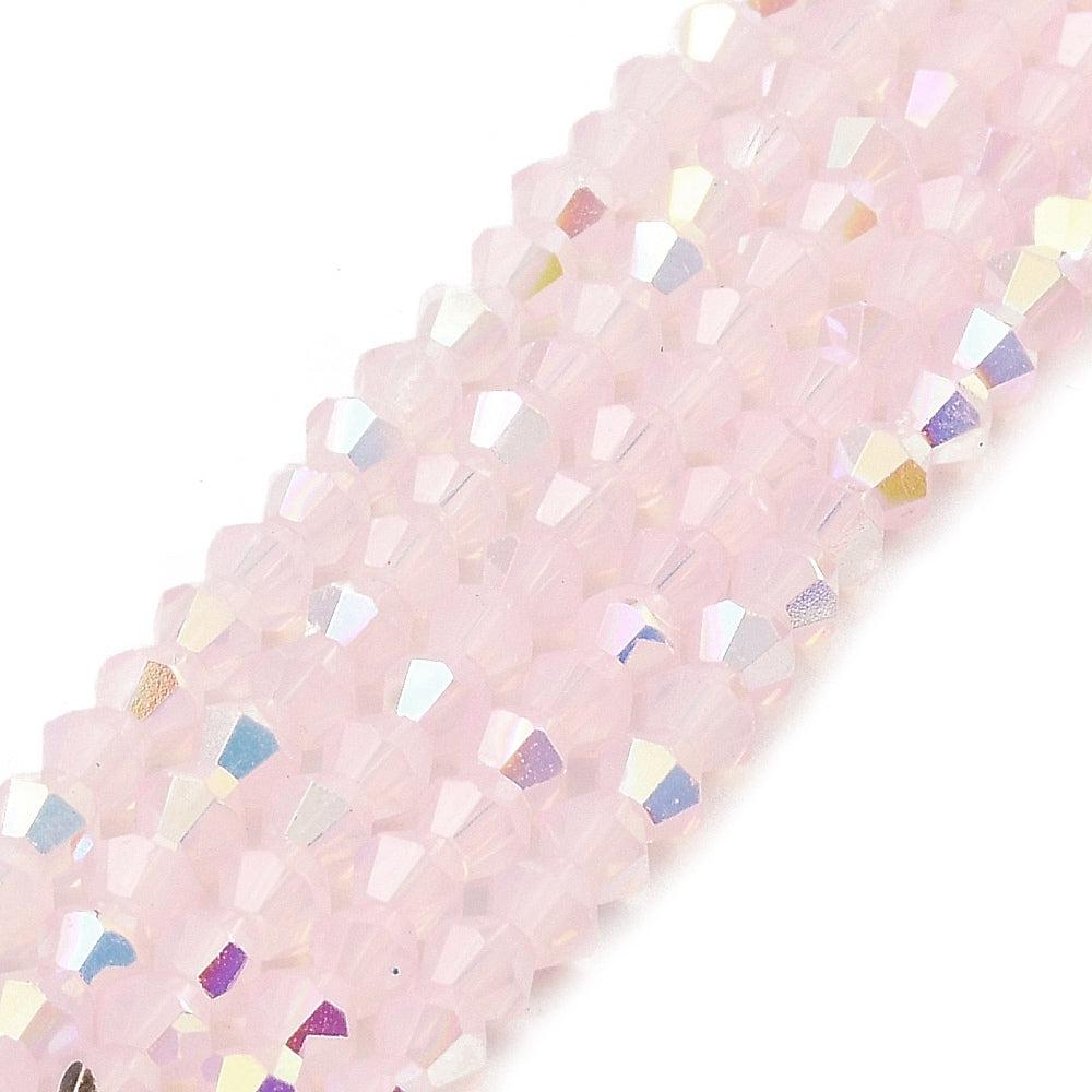 Facet AB color pink 4,5x4mm- per 85 stuks-Kralen-Kraaltjes van Renate