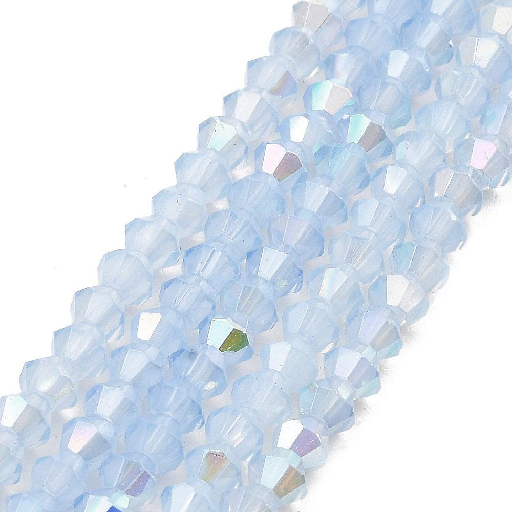 Facet AB color steel blue 4,5x4mm- per 85 stuks-Kralen-Kraaltjes van Renate