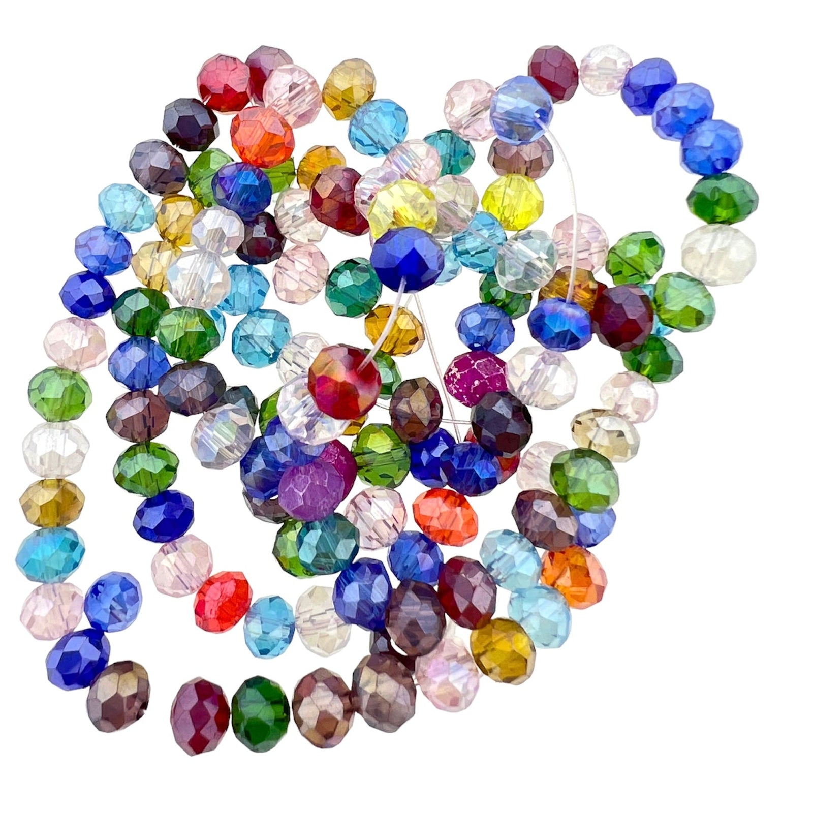 Facet Electroplate Glass Bead mixed 4mm - ±140 stuks-Kralen-Kraaltjes van Renate