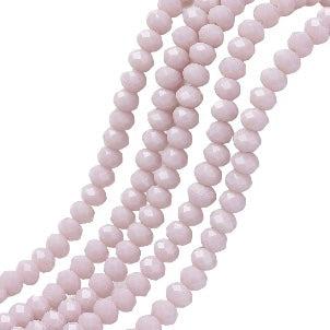 Facet Glass Bead light rose 3x2mm - ±165 stuks-Kralen-Kraaltjes van Renate