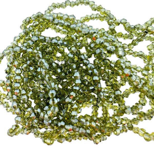 Facet bicone light green electroplate 2mm - 200 stuks-Kralen-Kraaltjes van Renate