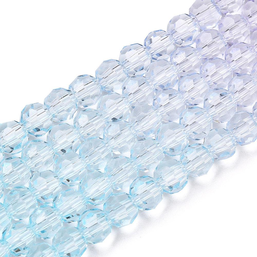 Facet blue/purple rondelle 4mm - ±85 stuks-Kralen-Kraaltjes van Renate