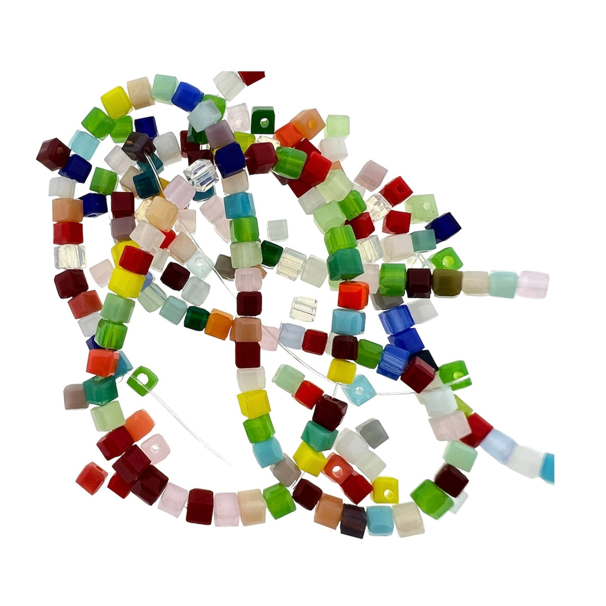 Facet cube mixed color 2,5mm - ±190 stuks-Kralen-Kraaltjes van Renate
