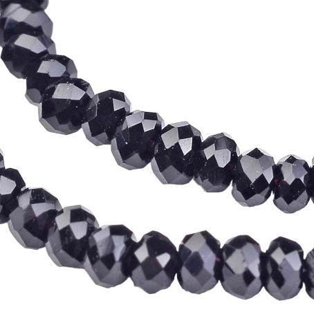 Facet electroplate black 2x1,5mm - 165 stuks-Kralen-Kraaltjes van Renate