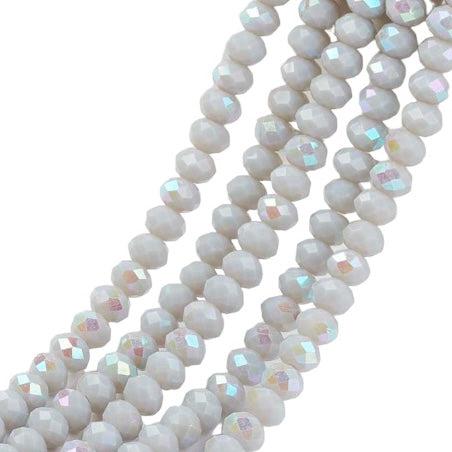 Facet electroplate grey 4x3mm - 125 stuks-Kralen-Kraaltjes van Renate