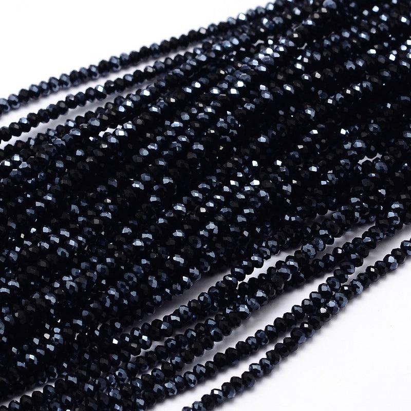 Facet electroplate half rainbow plated black 4x3mm - 150 stuks-Kralen-Kraaltjes van Renate
