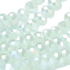 Facet electroplated pale green 6x5mm - ±90 stuks-Kralen-Kraaltjes van Renate