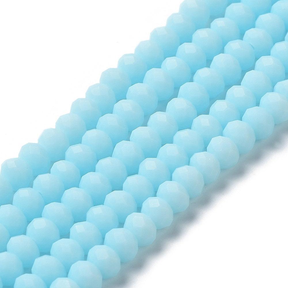 Facet frosted blue 3mm- per ±120-Kralen-Kraaltjes van Renate