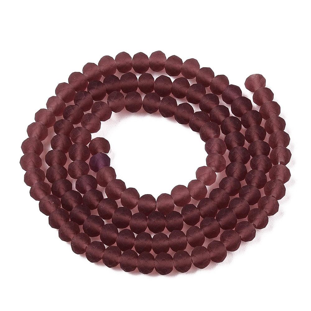Facet coconut brown 4x3mm - ±100 stuk-Kralen-Kraaltjes van Renate