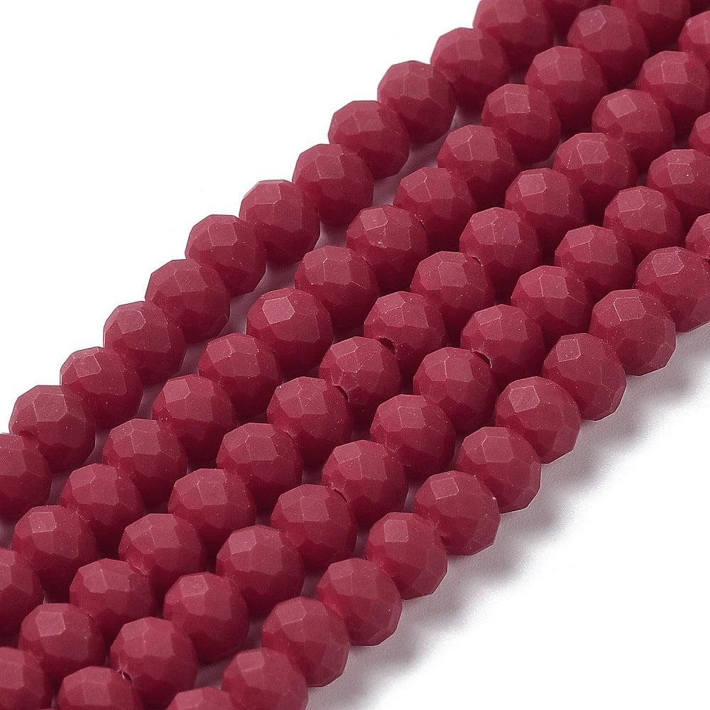 Facet frosted firebrick 3mm- per ±120-Kralen-Kraaltjes van Renate