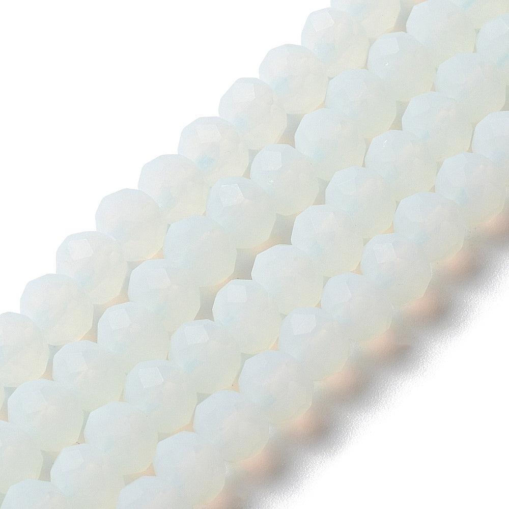 Facet frosted light cyan 3mm- per ±120-Kralen-Kraaltjes van Renate
