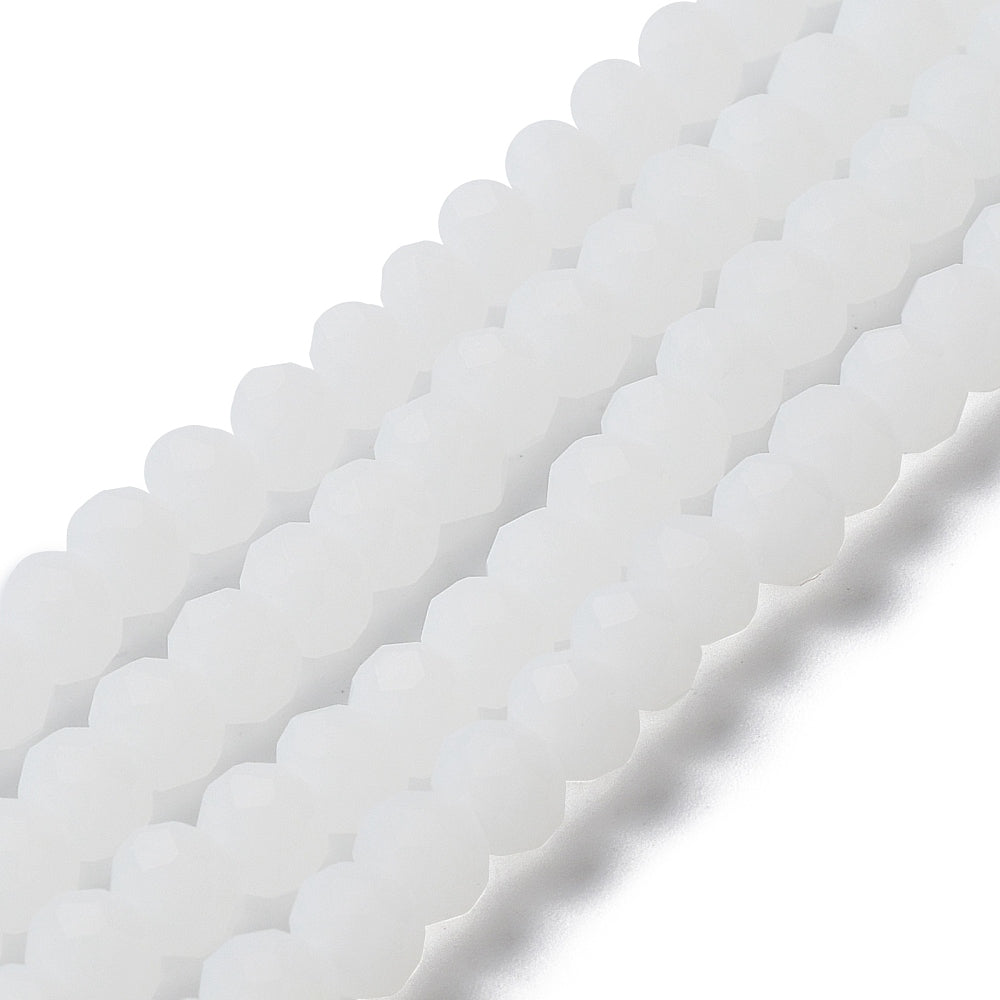 Facet frosted white matt 3mm- per ±120-Kralen-Kraaltjes van Renate