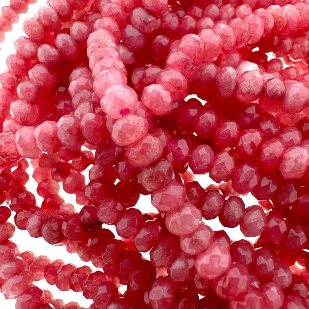 Facet kraal light coral 4mm - ±55 stuks-Kralen-Kraaltjes van Renate