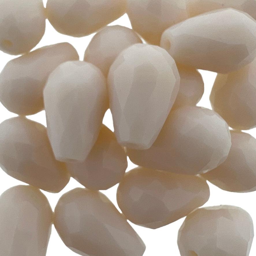 Facet kralen druppel licht roze 15x10mm - per stuk-Kralen-Kraaltjes van Renate
