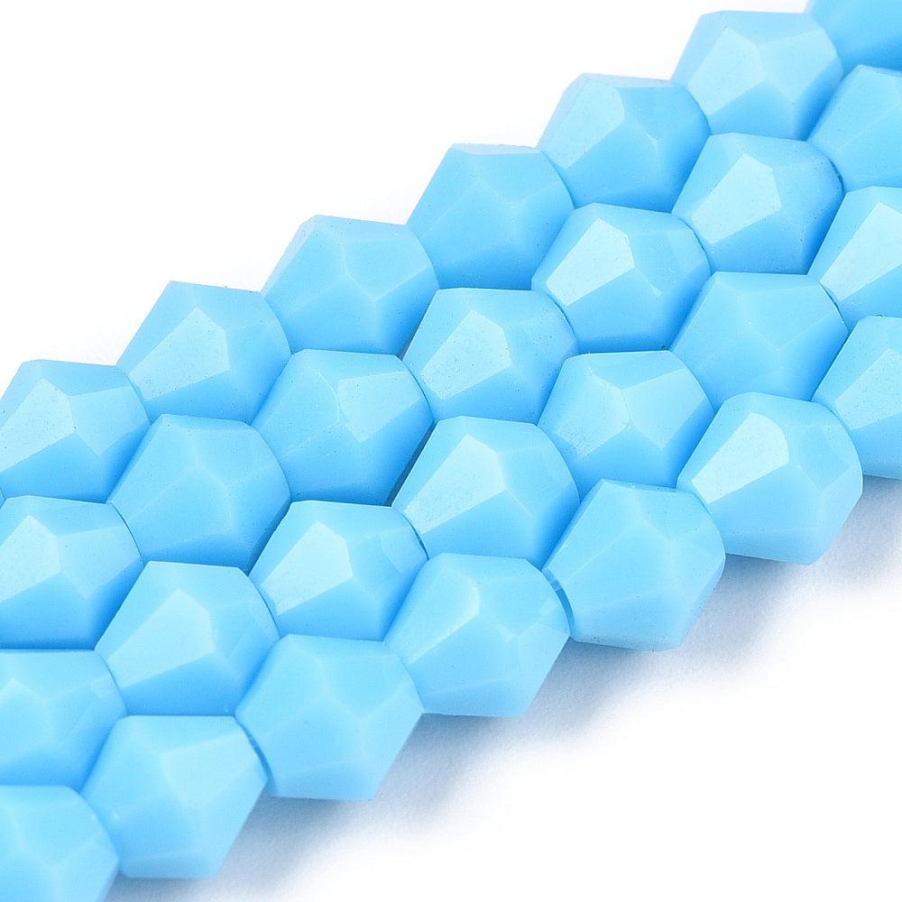 Facet light sky blue 6mm- per 45 stuks-Kralen-Kraaltjes van Renate