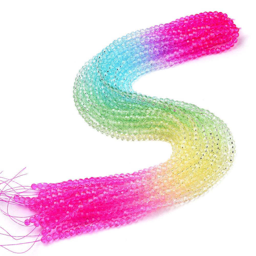 Facet magenta rondelle 4mm - ±85 stuks-Kralen-Kraaltjes van Renate