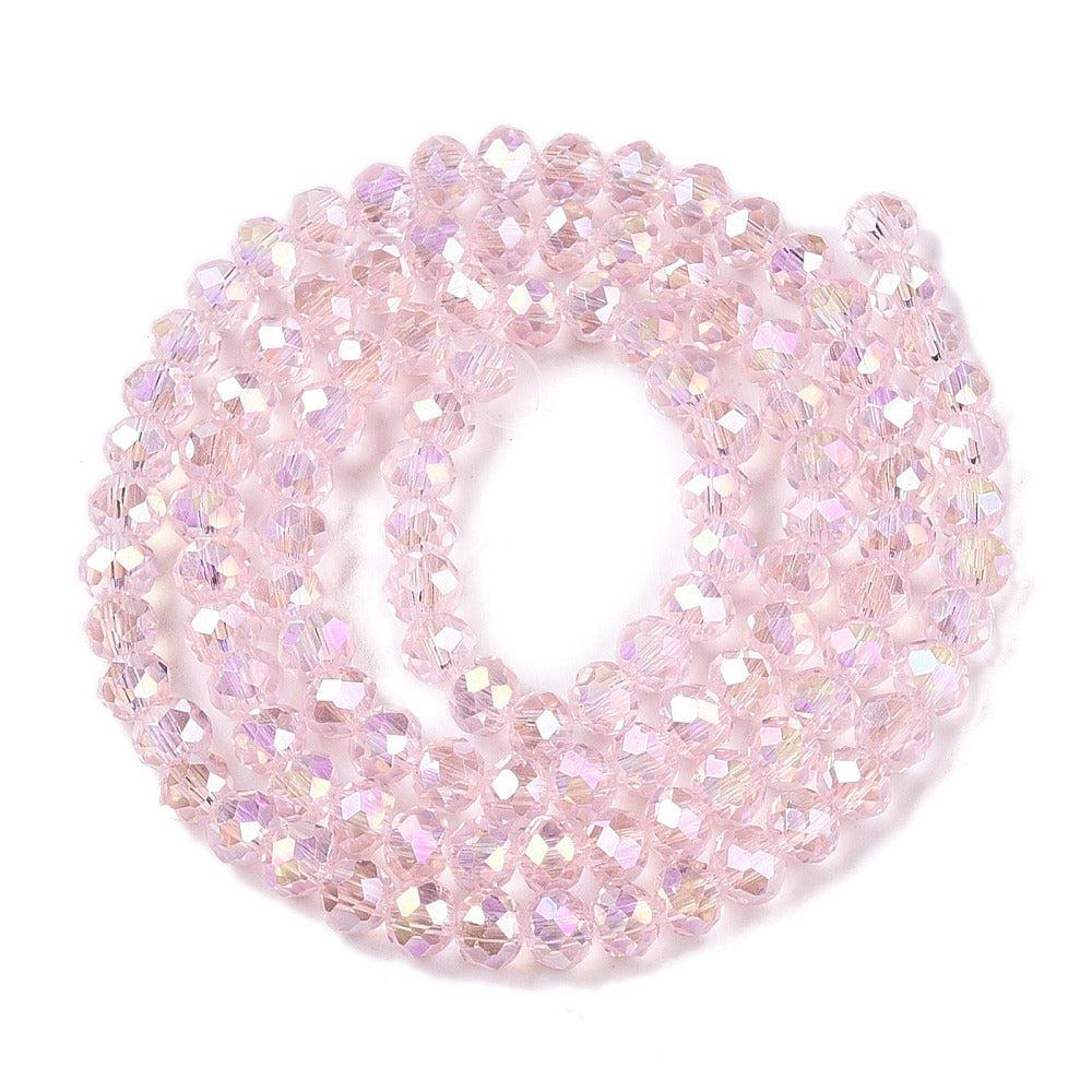 Facet princess pink 4x3mm - ±100 stuks-Kralen-Kraaltjes van Renate