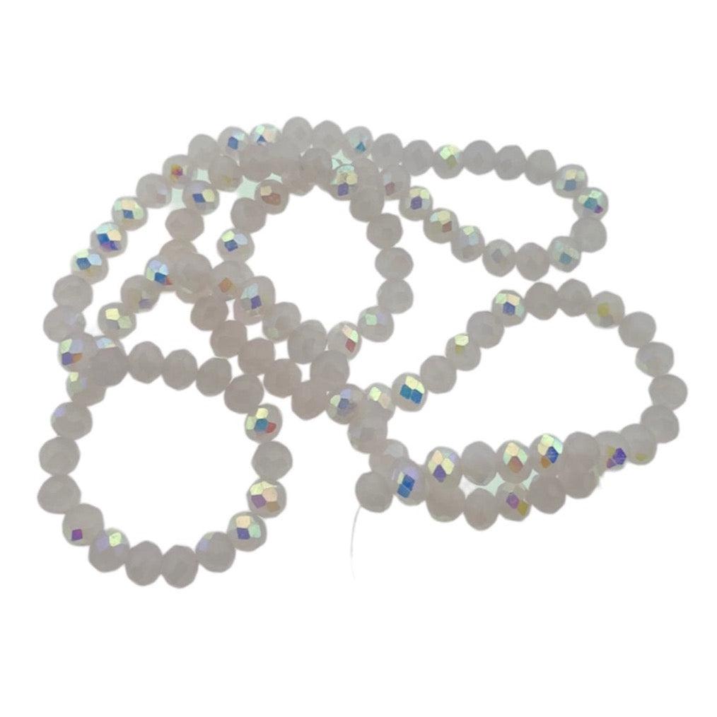 Facet rainbow plated pink 4mm- per ±90-Kralen-Kraaltjes van Renate