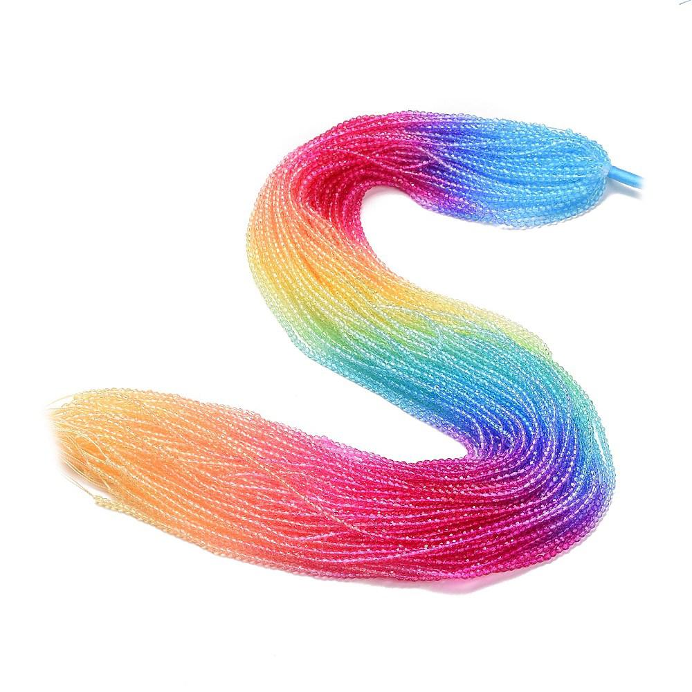 Facet rainbow rondelle 3x2mm - ±185 stuks-Kralen-Kraaltjes van Renate