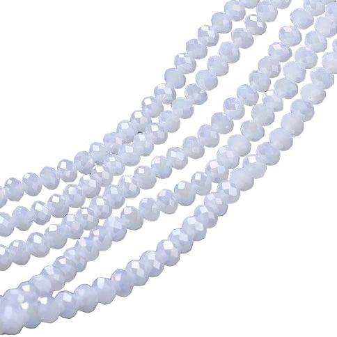 Facet rondel AB color wit 4x3mm- per ±130 stuks-Kralen-Kraaltjes van Renate