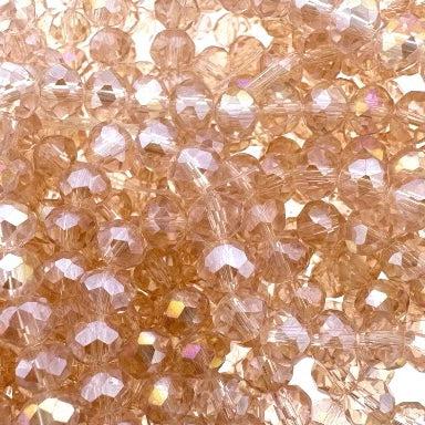 Facet rondel AB misty rose electroplate 6x5mm - ±85 stuks-Kralen-Kraaltjes van Renate