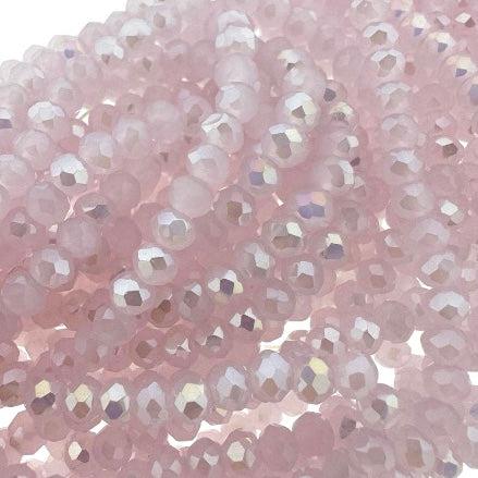 Facet rondel AB pink electroplate 6x5mm - ±90 stuks-Kralen-Kraaltjes van Renate