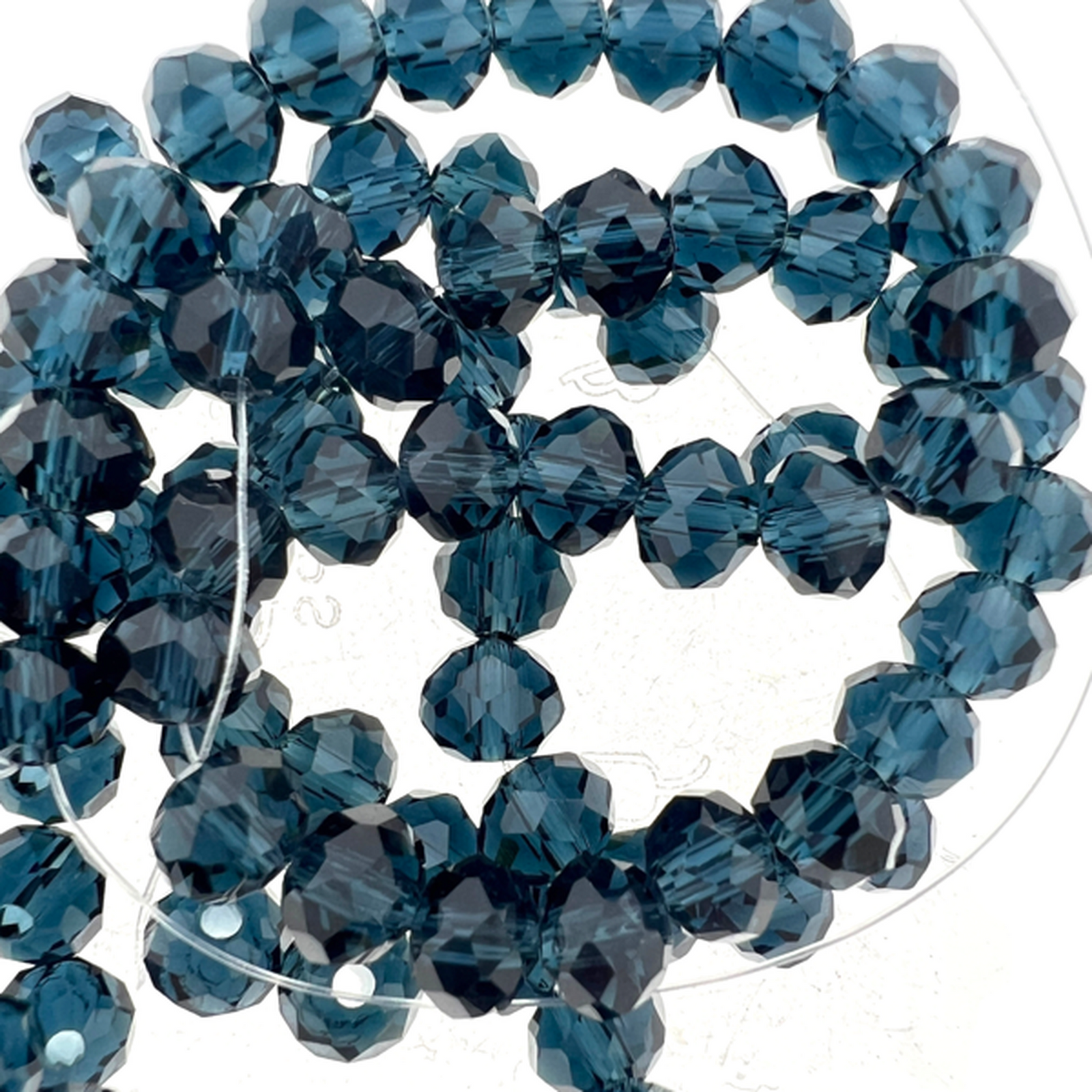 Facet rondel Dark Blue 6x5mm - 80 stuks-Kralen-Kraaltjes van Renate