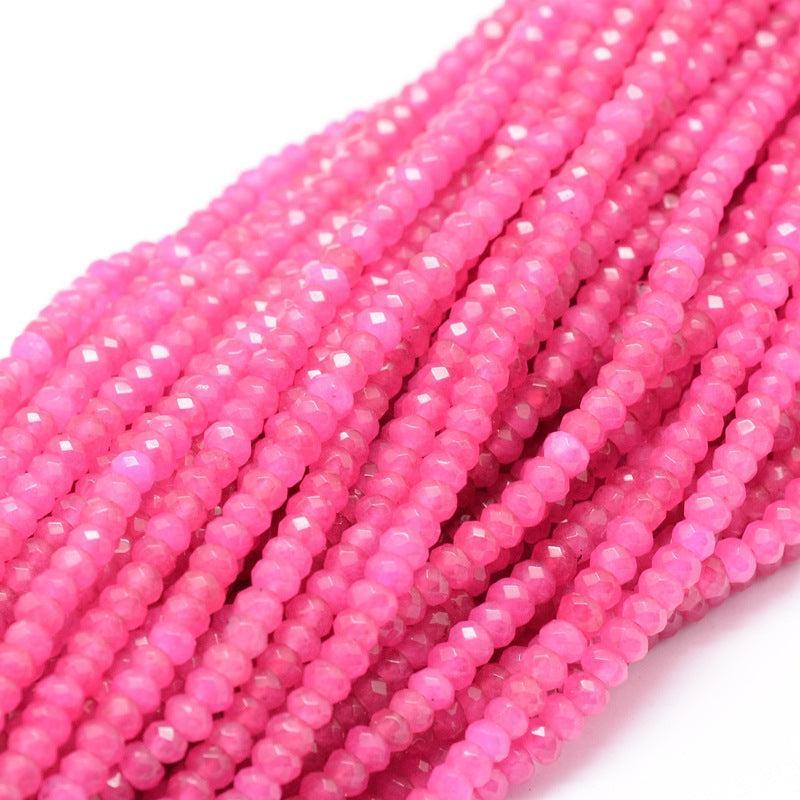 Facet rondel Fel Roze 4mm - ±28 stuks-Kralen-Kraaltjes van Renate