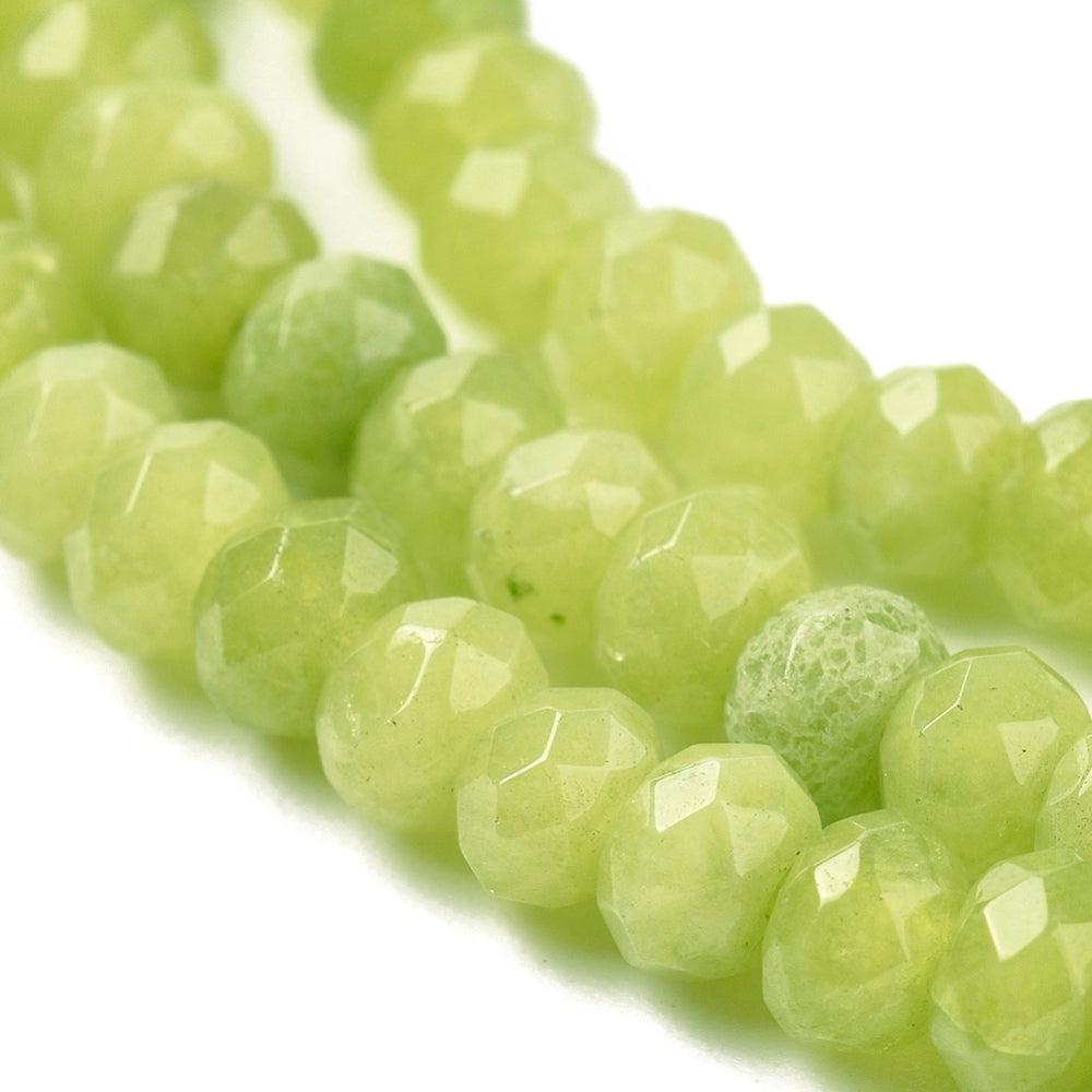 Facet rondel Lime Green 4mm - ±28 stuks-Kralen-Kraaltjes van Renate
