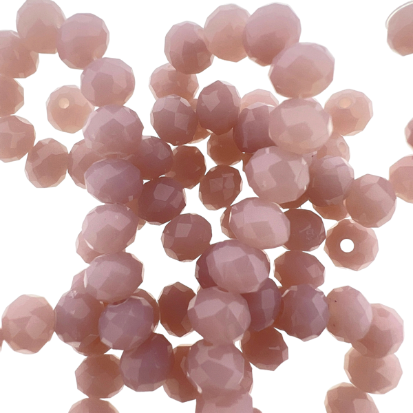 Facet rondel Misty Rose 6x5mm - 80 stuks-Kralen-Kraaltjes van Renate