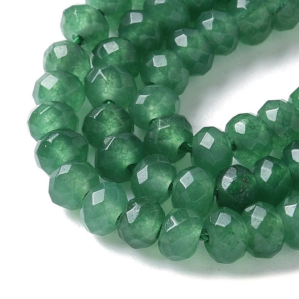 Facet rondel Sea Green 4mm - ±28 stuks-Kralen-Kraaltjes van Renate