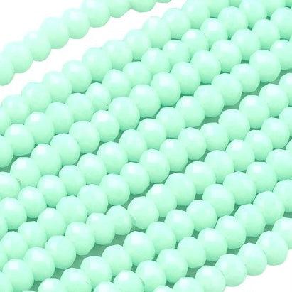 Facet rondel aquamarine 3x2,5mm - ±180 stuks-Kralen-Kraaltjes van Renate
