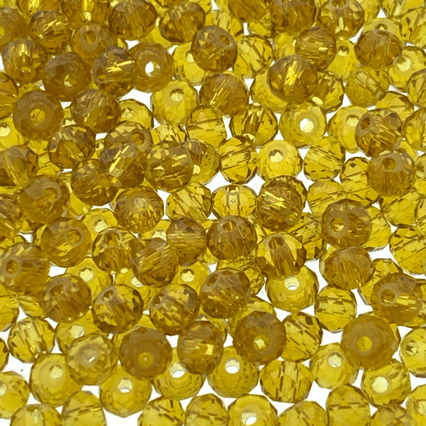 Facet rondel dark orange 4x3mm - 90 stuks-Kraaltjes van Renate