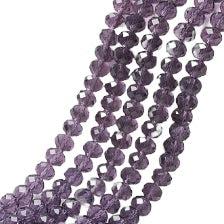 Facet rondel dark purple 4mm - ±120 stuks-Kralen-Kraaltjes van Renate