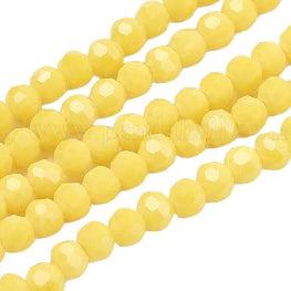 Facet rondel dark yellow 4,5mm - ±100 stuks-Kralen-Kraaltjes van Renate