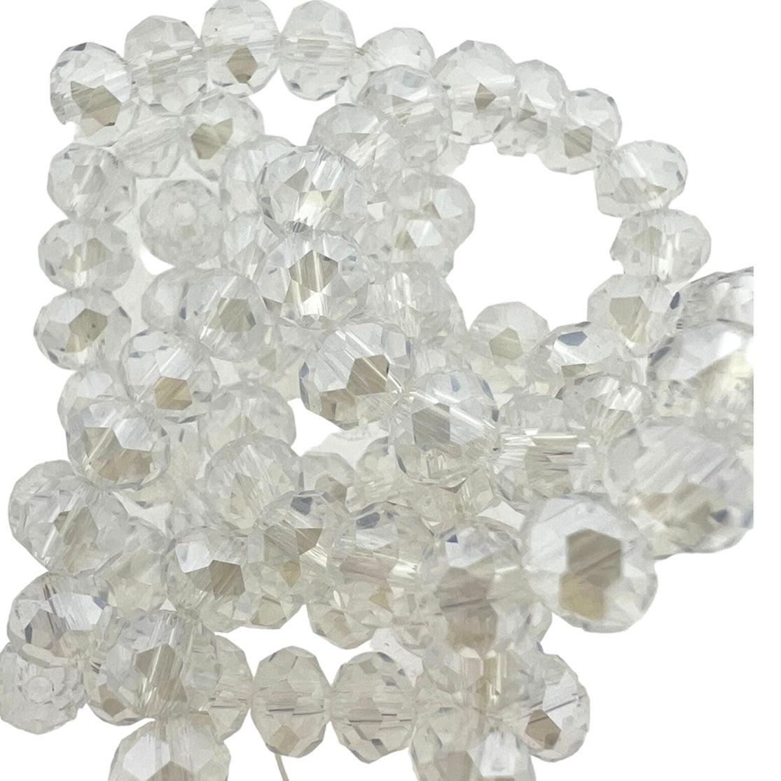 Facet rondel electroplate pearl 6x5mm - ±85 stuks-Kralen-Kraaltjes van Renate