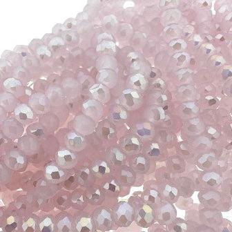 Facet rondel electroplate pink 3,5x3mm - ±125 stuks-Kralen-Kraaltjes van Renate