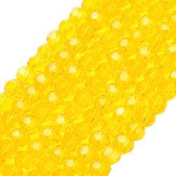 Facet rondel geel 4mm - ±120 stuks-Kralen-Kraaltjes van Renate