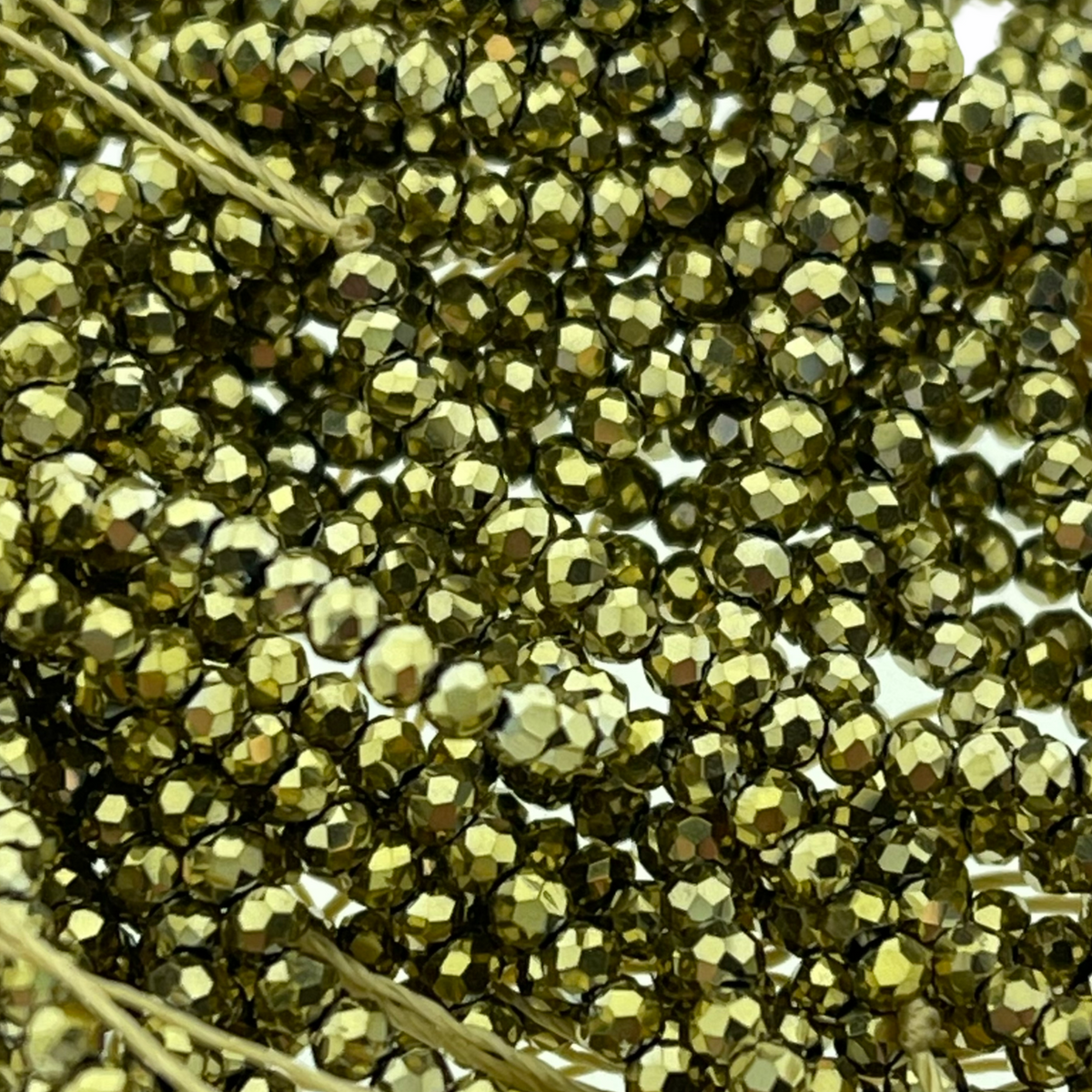 Facet rondel goud metallic 2x1.5mm - ±235 stuks-Kraaltjes van Renate