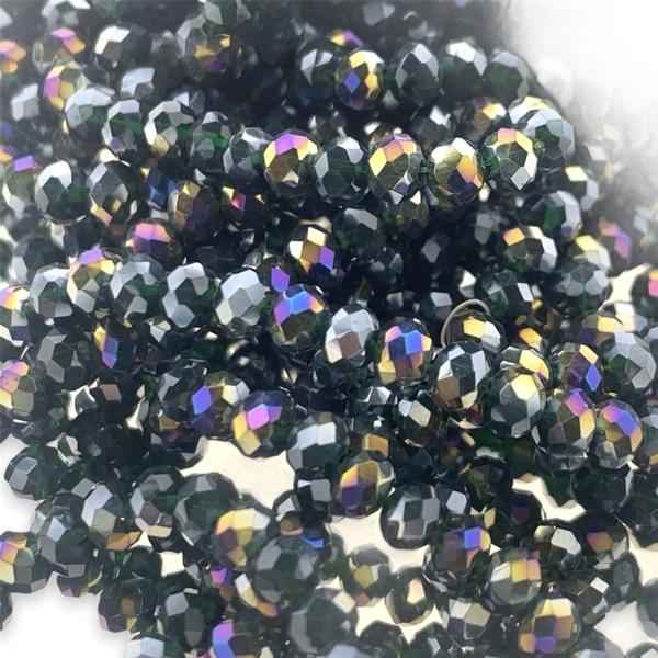 Facet rondel grijs AB 4x3mm - ±130 stuks-Kralen-Kraaltjes van Renate