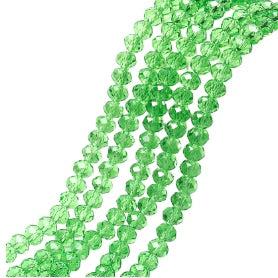 Facet rondel groen 4mm - ±120 stuks-Kralen-Kraaltjes van Renate