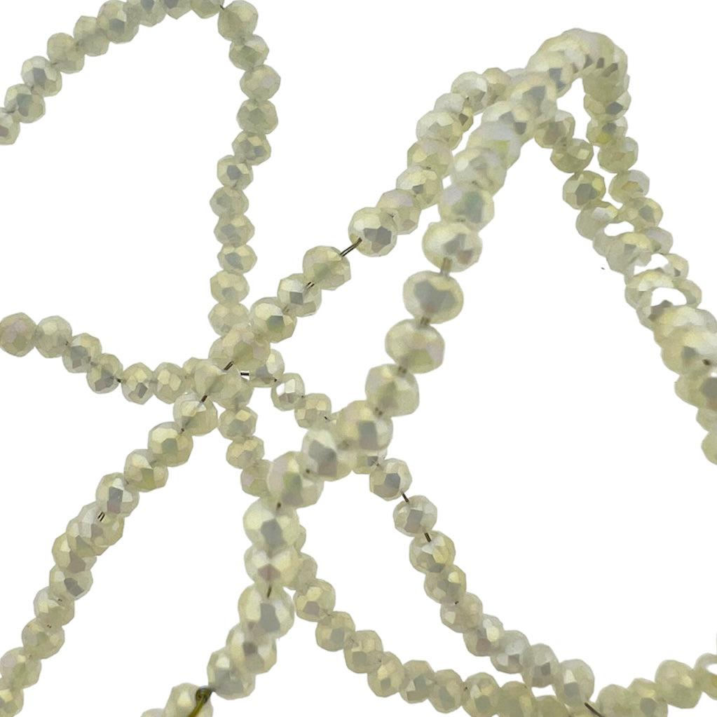 Facet rondel honeydew 2mm - ±160 stuks-Kralen-Kraaltjes van Renate